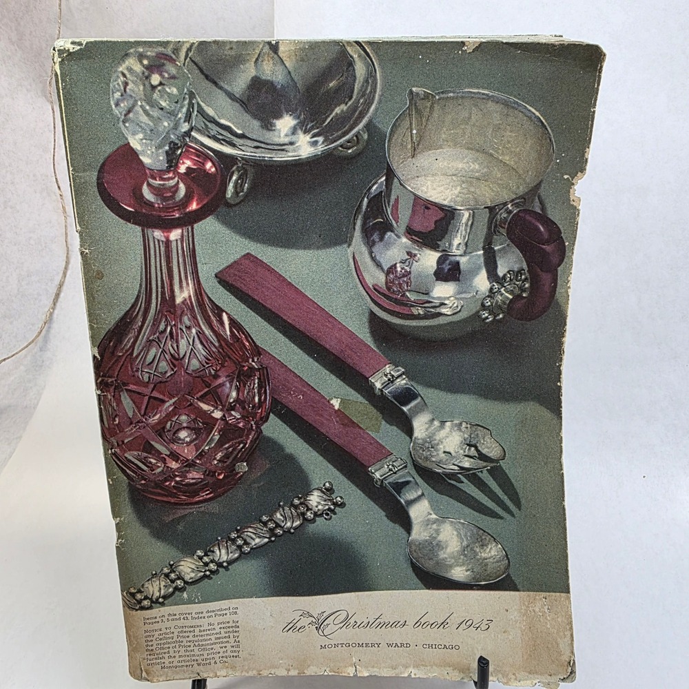Montgomery Ward The Christmas Book 1943 Catalog Vintage WWII Era Ephemera